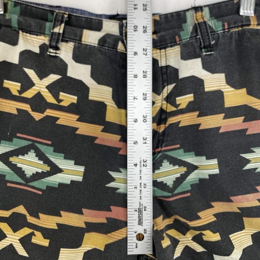 10.Deep Bermuda Shorts Men 32 x11 Aztec Print Summer Beach Casual Vintage - Picture 6 of 8